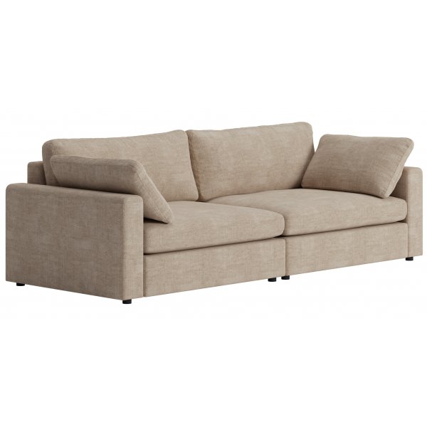 Moby 4-seters sofa 266 cm - Mørk beige + Møbelføtter Moby 4-seters sofa 266 cm - Mørk beige + Møbelføtter
