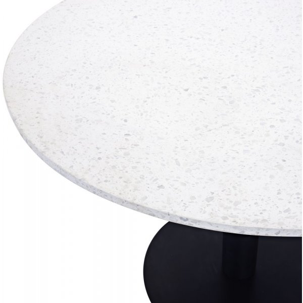 Spisebord Basebox 106 cm - Svart / Hvit Terrazzo