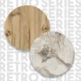 Retro mediebenk 3 - Felt/marmor