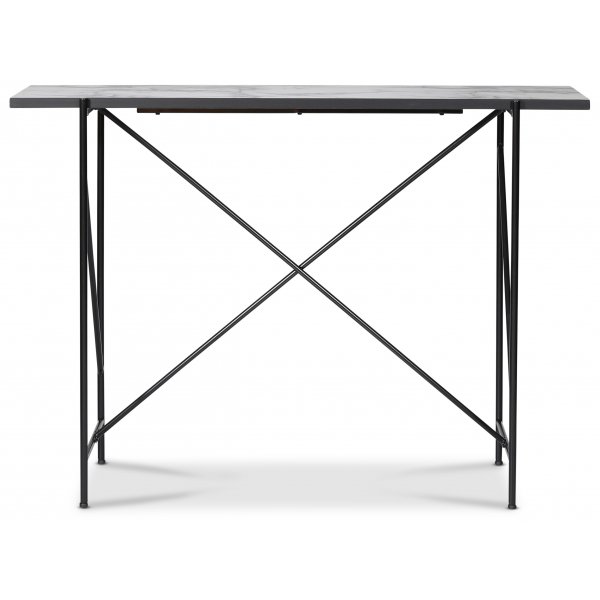 Portland barbord 140 cm - Marmormønster/svart Portland barbord 140 cm - Marmormønster/svart