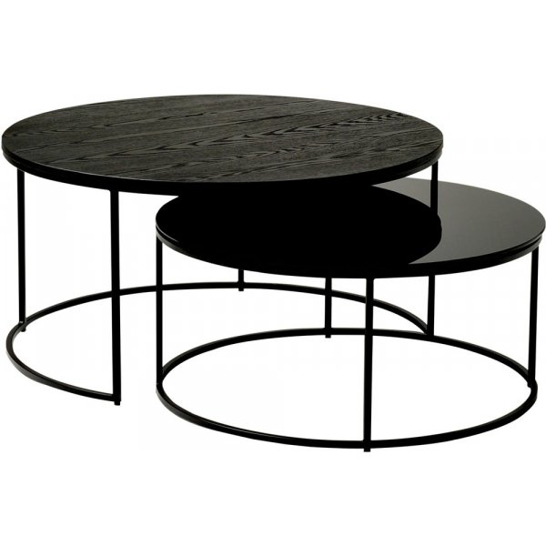 Muran salongbordsett 90/75 cm - Sort osp