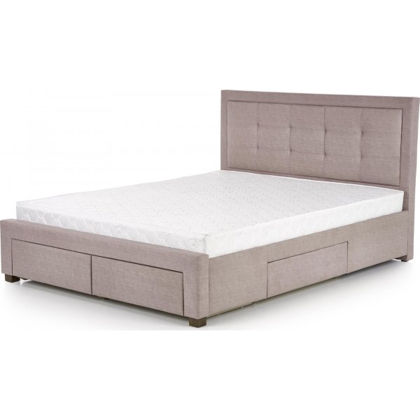 Neveah sengeramme - Beige/valnøtt Neveah sengeramme - Beige/valnøtt