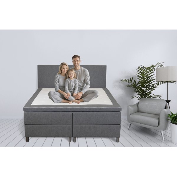 Seng 160x200 cm med oppbevaring gr