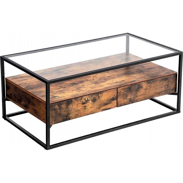 Eddie salongbord 106 x 57 cm - Brun/svart