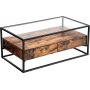 Eddie salongbord 106 x 57 cm - Brun/svart
