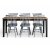 Dalsland spisegruppe: Spisebord i sort/eik med 6 spaserstokkstoler