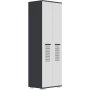 Asimo garderobeskap 60 x 44,6 x 183 cm - Antrasitt/hvit