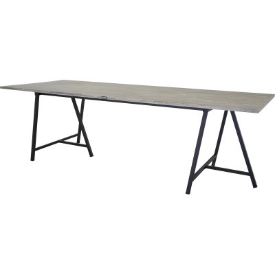 Kvarnåsen spisebord, 250 cm - Teak/svart