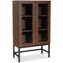 Carl vitrineskap (Highboard) - Brunbeiset eik