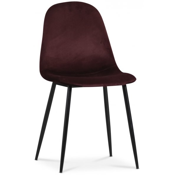 Seat spisegruppe, rundt spisebord med 4 stk Carisma fløyelsstoler - Hvit/Bordeaux Seat spisegruppe, rundt spisebord med 4 stk Carisma fløyelsstoler - Hvit/Bordeaux