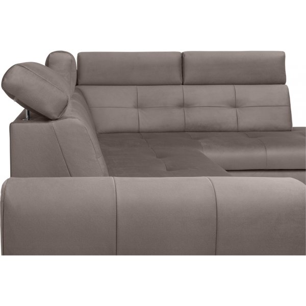 Matras hjørnesovesofa med åpen ende høyre - Grå Matras hjørnesovesofa med åpen ende høyre - Grå