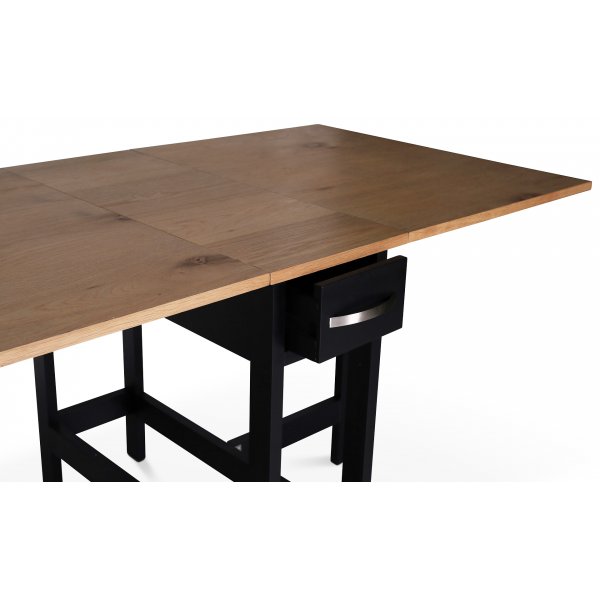 Fr klaffbord - Svart/eikefiner + Mbelftter