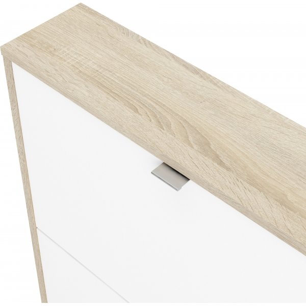 Sko skoskap med 2 rom - Eik/hvit Sko skoskap med 2 rom - Eik/hvit