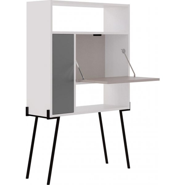 Tatti skap - Hvit/lys mokka/antrasitt