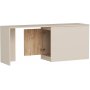 Newra skrivebord 180 x 47 cm - Furu/beige