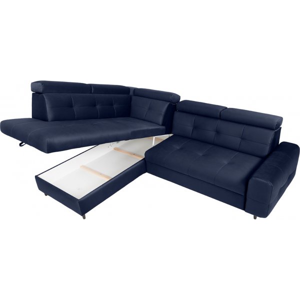 Matras hjørnesovesofa med åpen ende venstre - Blå Matras hjørnesovesofa med åpen ende venstre - Blå