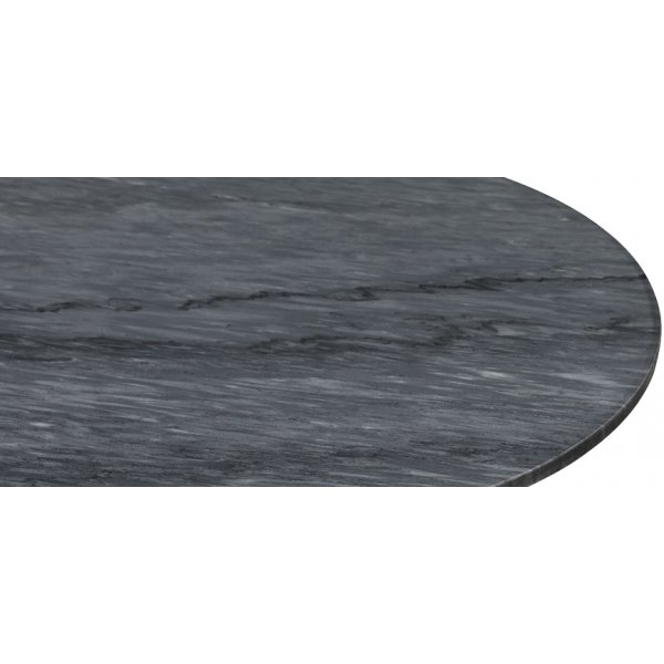 SOHO spisebord �105 cm - B�rstet aluminium / Gr� marmor