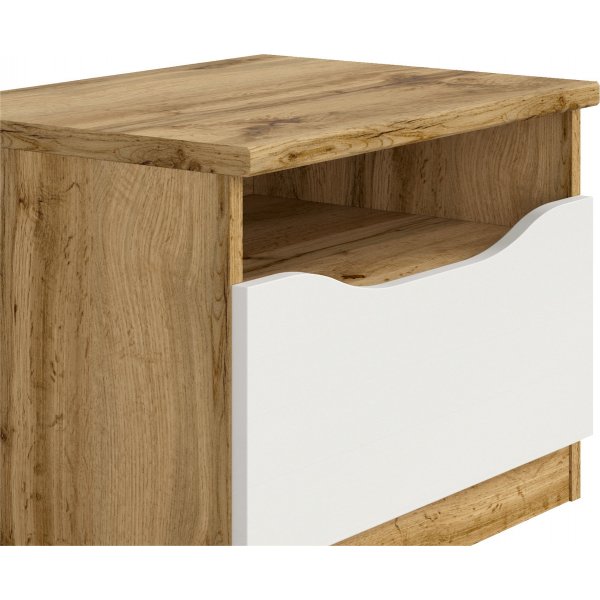 Nuis nattbord - Eik/hvit Nuis nattbord - Eik/hvit