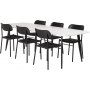 Spisebord Lara 240 cm - Svart / Hvit