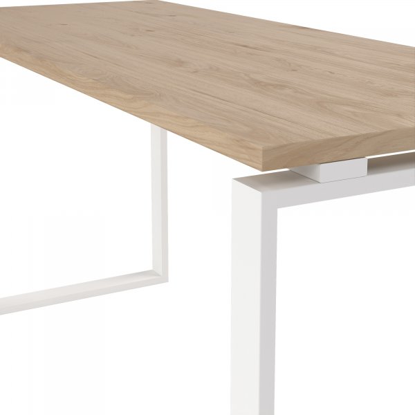 Skilt skrivebord 150 cm - Hvit/hickory Skilt skrivebord 150 cm - Hvit/hickory