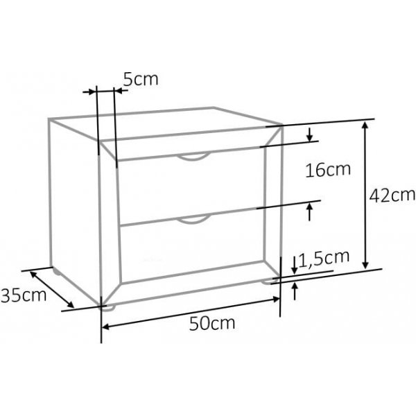 Eton 2 nattbord - Grønn fløyel Eton 2 nattbord - Grønn fløyel