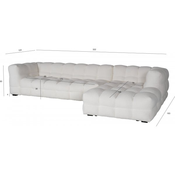 Sovesofa i et kraftig design Sovesofa i et kraftig design