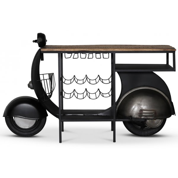 Klassisk Vespa bardisk - Svart/sølv Klassisk Vespa bardisk - Svart/sølv