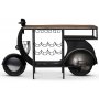 Klassisk Vespa bardisk - Svart/slv