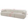 Sofia 3-seters sofa - Hvit