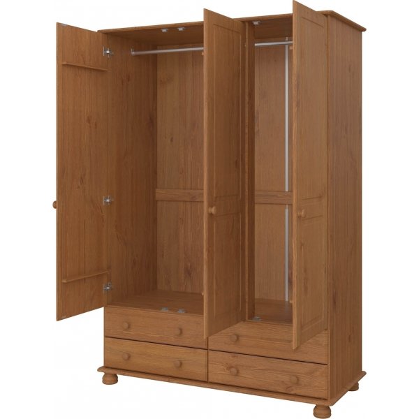 Richmond garderobeskap med 3 dører - Brun Richmond garderobeskap med 3 dører - Brun