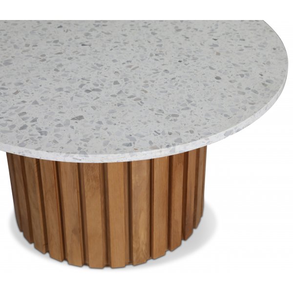 Sumo Salongbord Ø85 - Eik / Terrazzo Bianco Sumo Salongbord Ø85 - Eik / Terrazzo Bianco