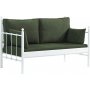 Lalas 2-seters utesofa - Hvit/grnn + Flekkfjerner for mbler
