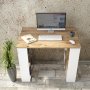Britt skrivebord 90x60 cm - Furu/hvit