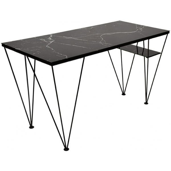 Cube Skrivebord - Glass/svart