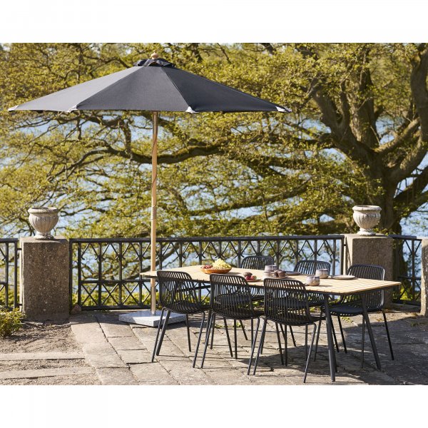 Austin parasoll Ø300 cm - Sort / Tre Austin parasoll Ø300 cm - Sort / Tre