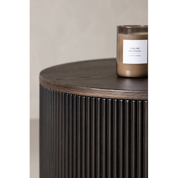 Bristol sofabord Ø60 cm - Semsket skinn Bristol sofabord Ø60 cm - Semsket skinn