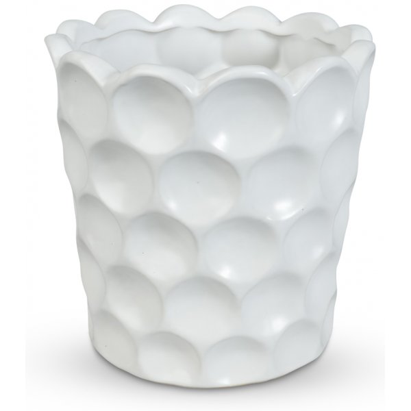 Krukke Cavity H20 cm - Hvit