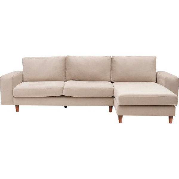 Berlin divan sofa med treben hyre - Krem
