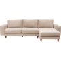 Berlin divan sofa med treben hyre - Krem
