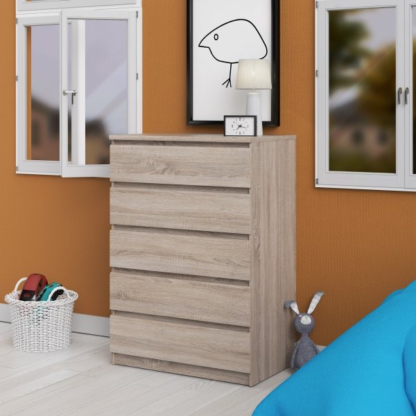 Naia kommode med 5 skuffer - Trffel