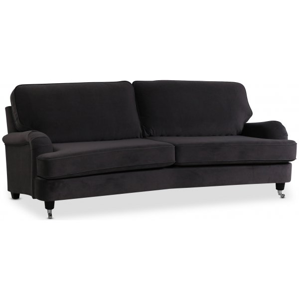Kvarsebro Howard 3-seter hjrnesofa - Mrkegr (Flyel)