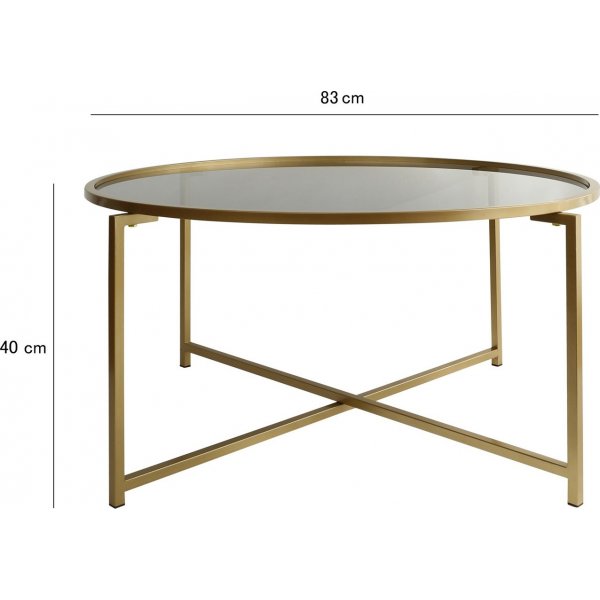 Sol salongbord 83 cm - Gull/fume