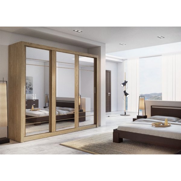 Mervyn garderobe med speil - Shetland eik Mervyn garderobe med speil - Shetland eik