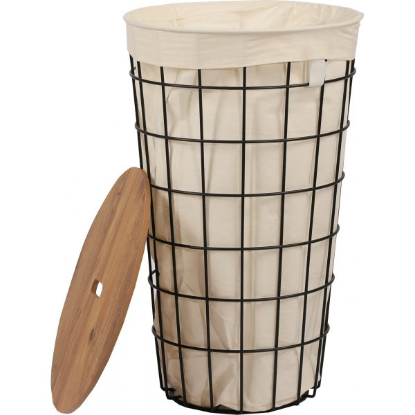 Hassel skittentøyskurv - Eik/sort Hassel skittentøyskurv - Eik/sort