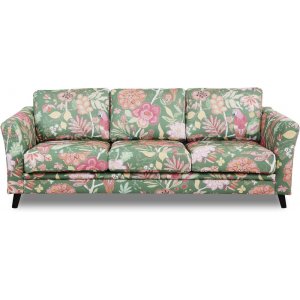 Eker 3-seters sofa i blomsterstoff - Eden Parrot Green