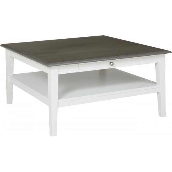 Alexandra salongbord 80x80 cm - Hvit / Gr Vintage