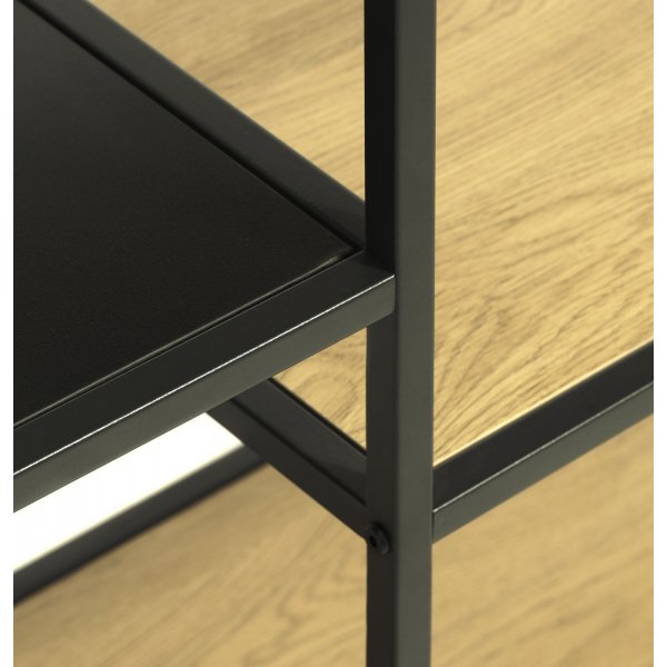 Medici bokhylle H146 cm - Eik/sort Medici bokhylle H146 cm - Eik/sort