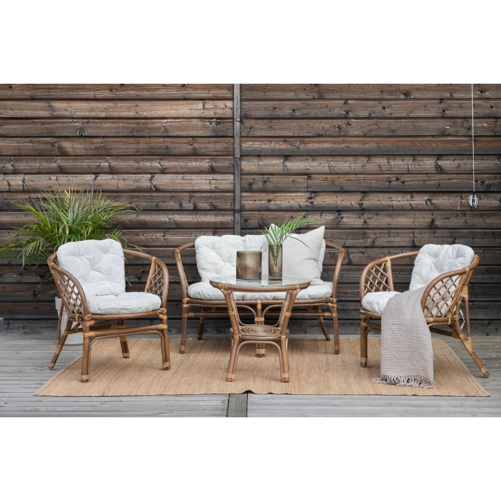 Wera loungegruppe - Mørk valnøtt - Loungegrupper, Hagegrupper, Hagemøbler