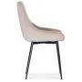Plaza spisegruppe, marmorbord med 4 st Theo flyelstoler - Beige/Hvit/Krom