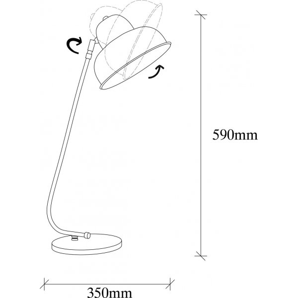 Bergamo bordlampe - Gull Bergamo bordlampe - Gull